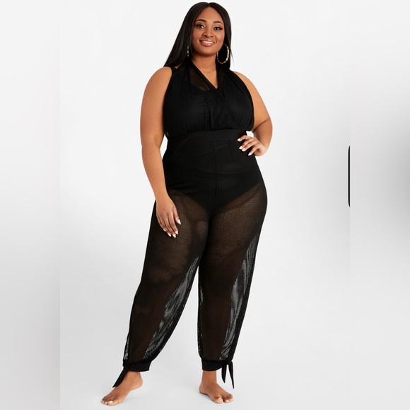 Ashley Stewart Other - NWT Ashley Stewart Beach Break Halter Swim Jumpsuit Sz 3X